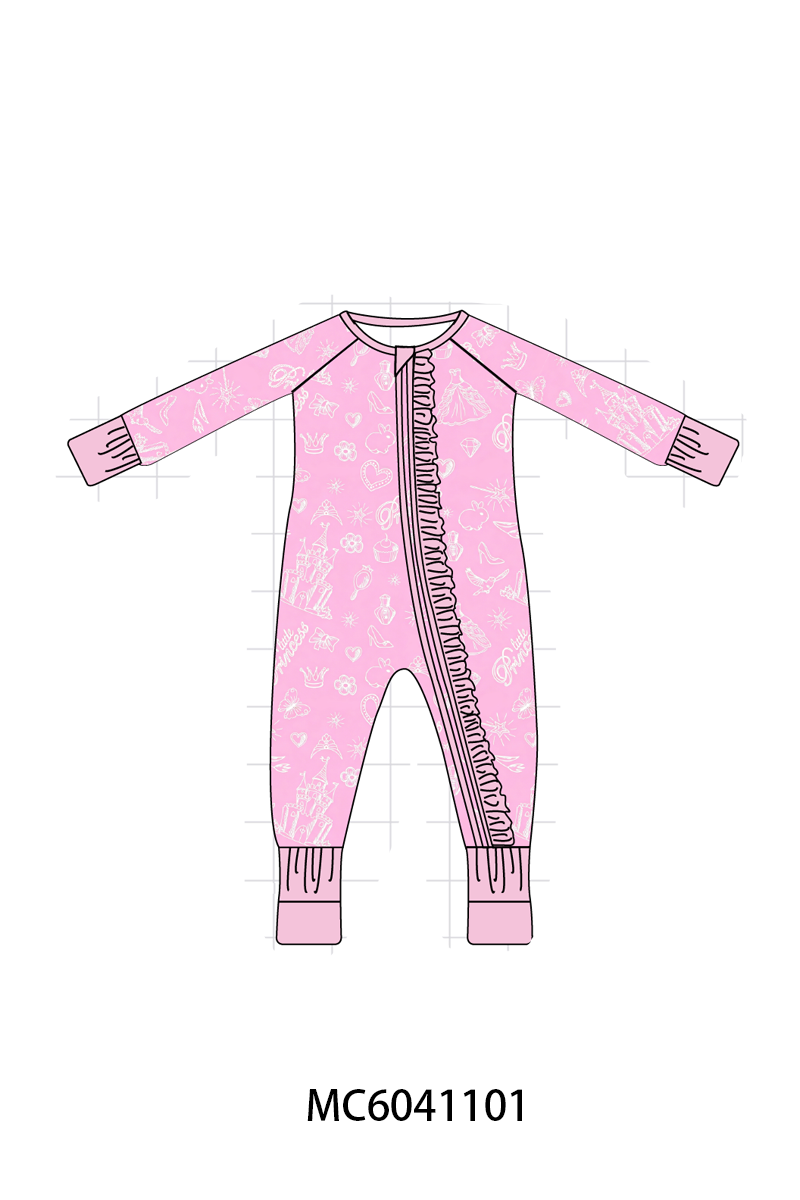 PO90 Pink princess castle print bamboo collection - closing 5/11 - ETA early October