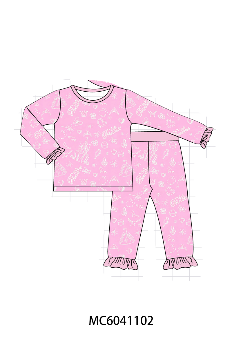PO90 Pink princess castle print bamboo collection - closing 5/11 - ETA early October