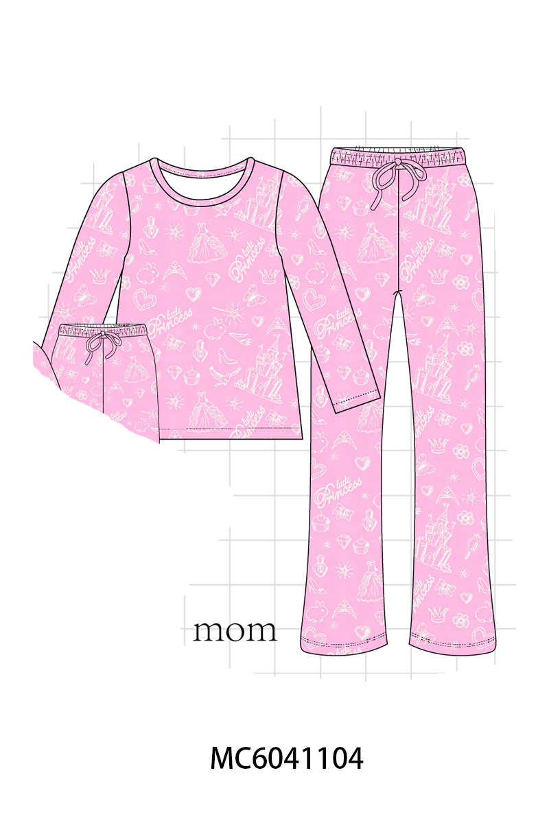 PO90 Pink princess castle print bamboo collection - closing 5/11 - ETA early October
