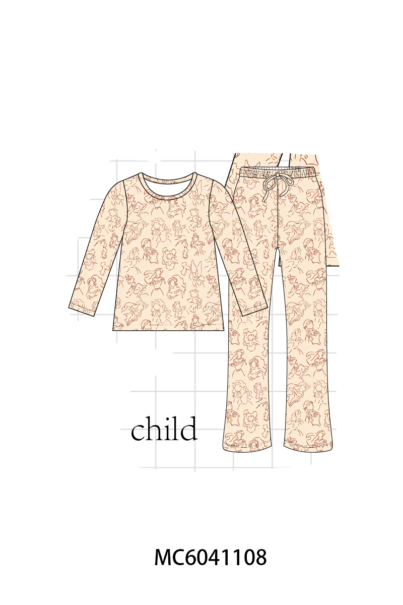 PO90 Khaki princess print bamboo collection - closing 5/11 - ETA early October