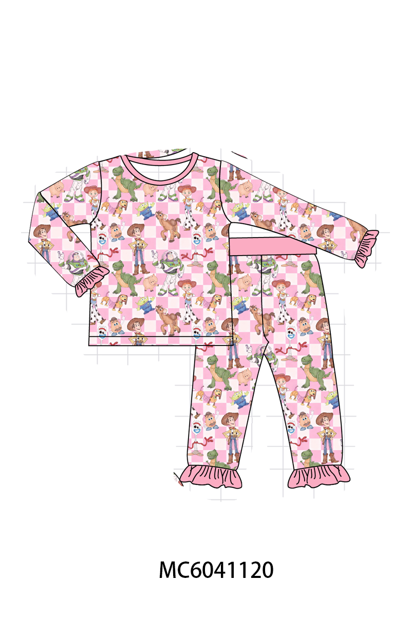 PO90 Pink character checkered bamboo collection - closing 5/11 - ETA early October