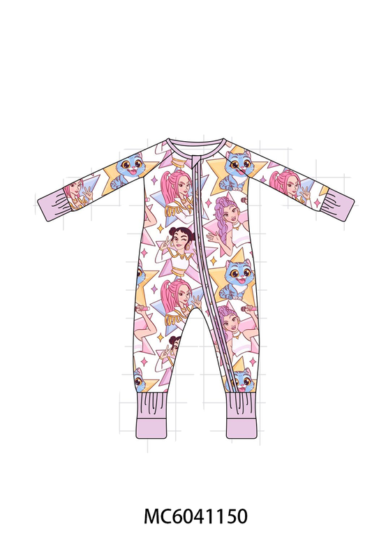 PO90 Purple princess print bamboo collection - closing 5/11 - ETA early October