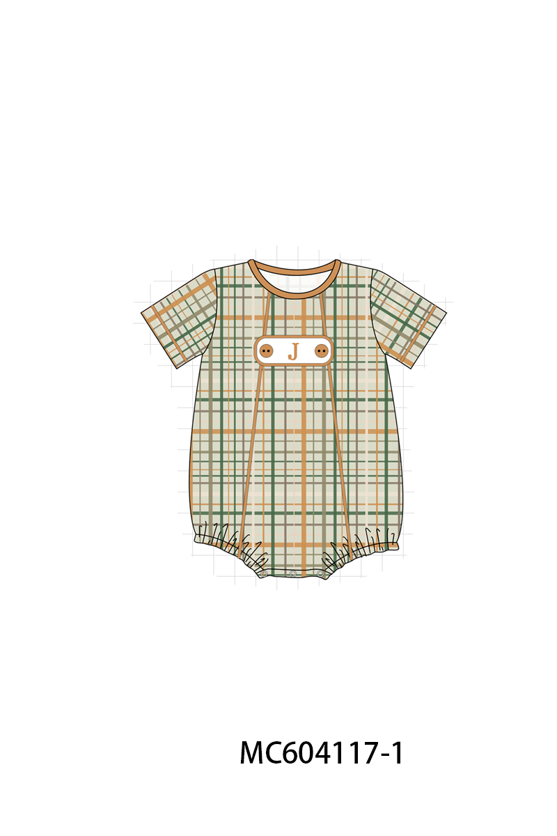 PO86 Sage monogram embroidery plaid collection  - closing 4/13 - ETA early September