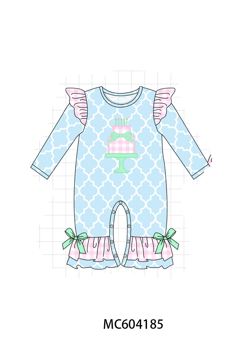 PO86 Blue birthday cake applique collection  - closing 4/13 - ETA early September
