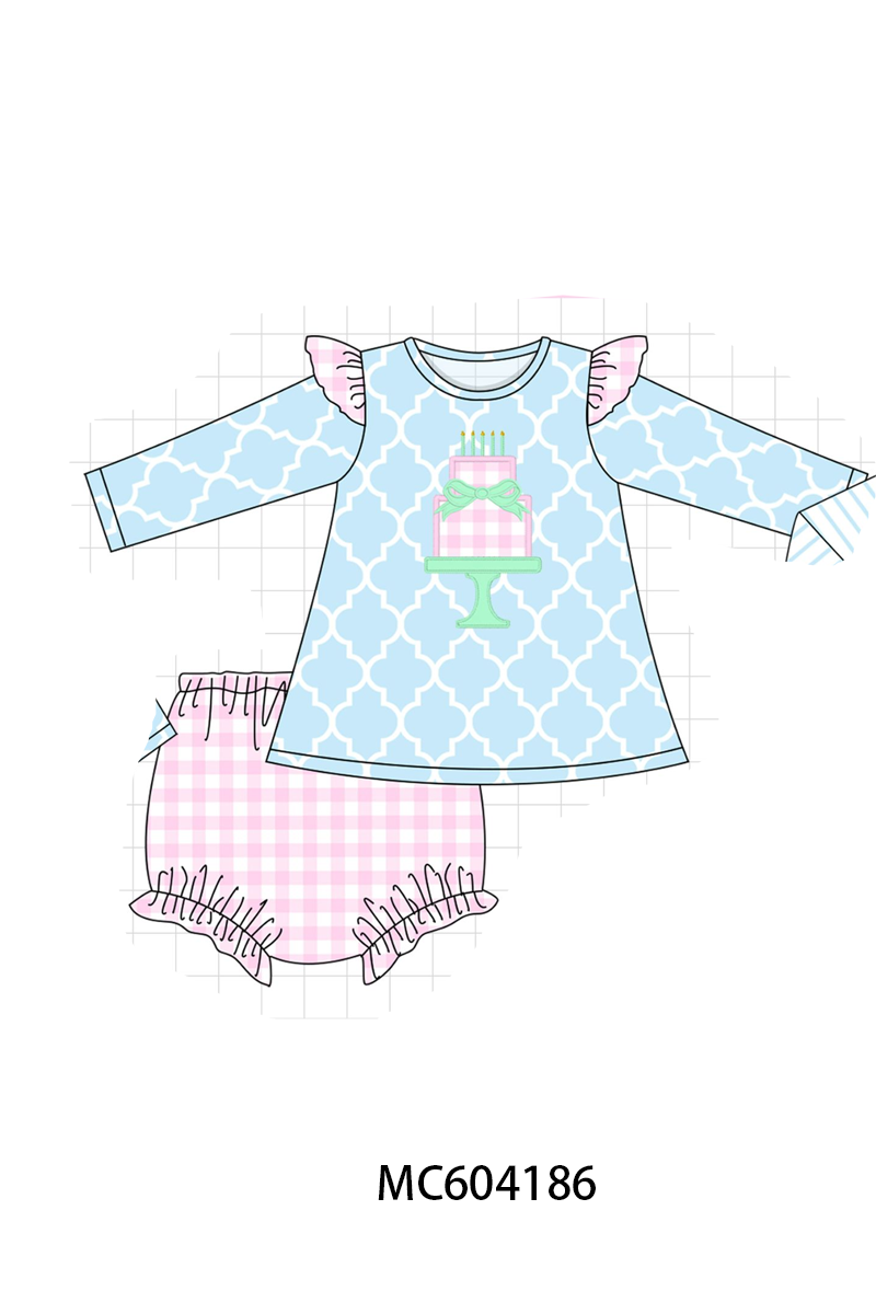 PO86 Blue birthday cake applique collection  - closing 4/13 - ETA early September