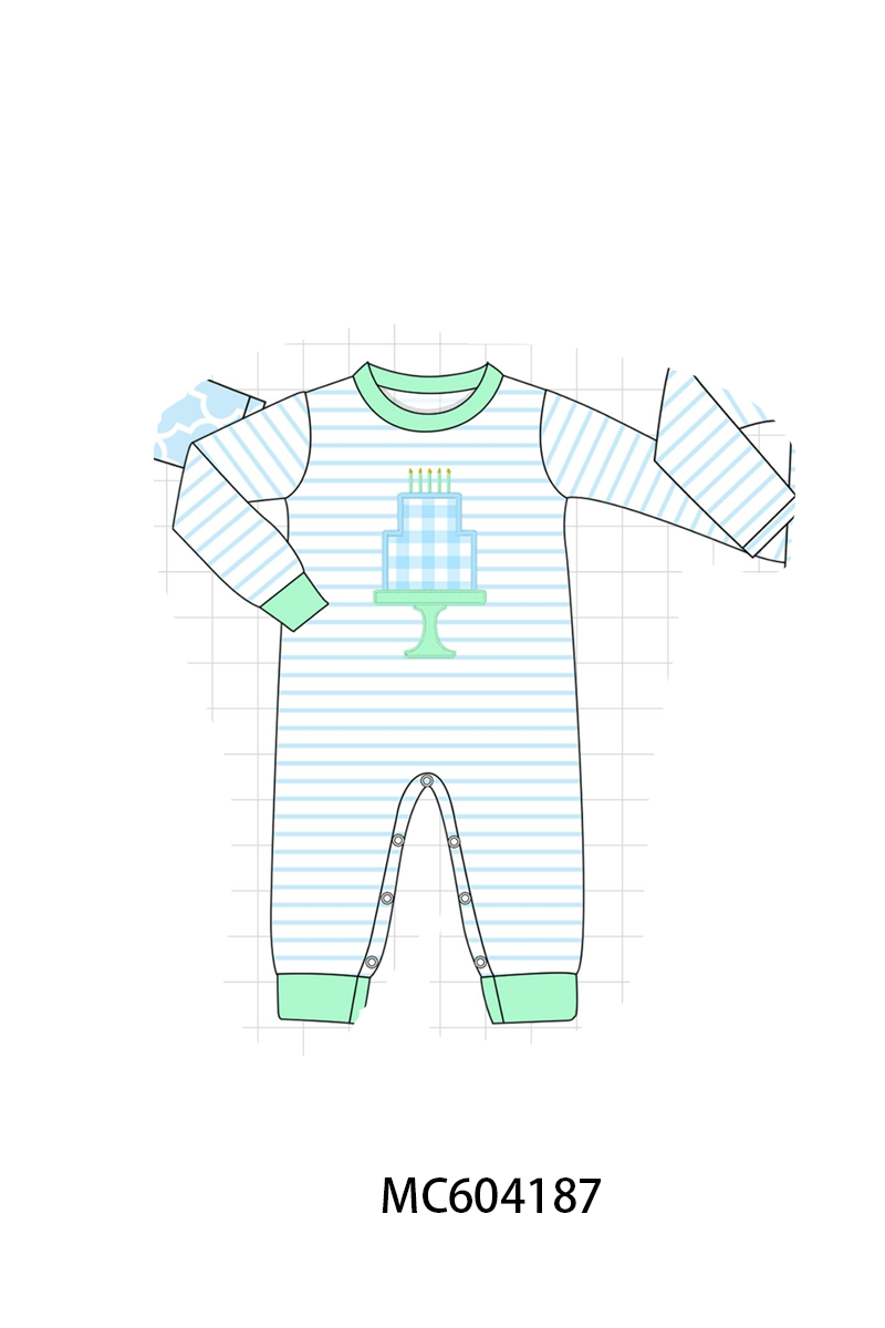 PO86 Blue birthday cake applique collection  - closing 4/13 - ETA early September