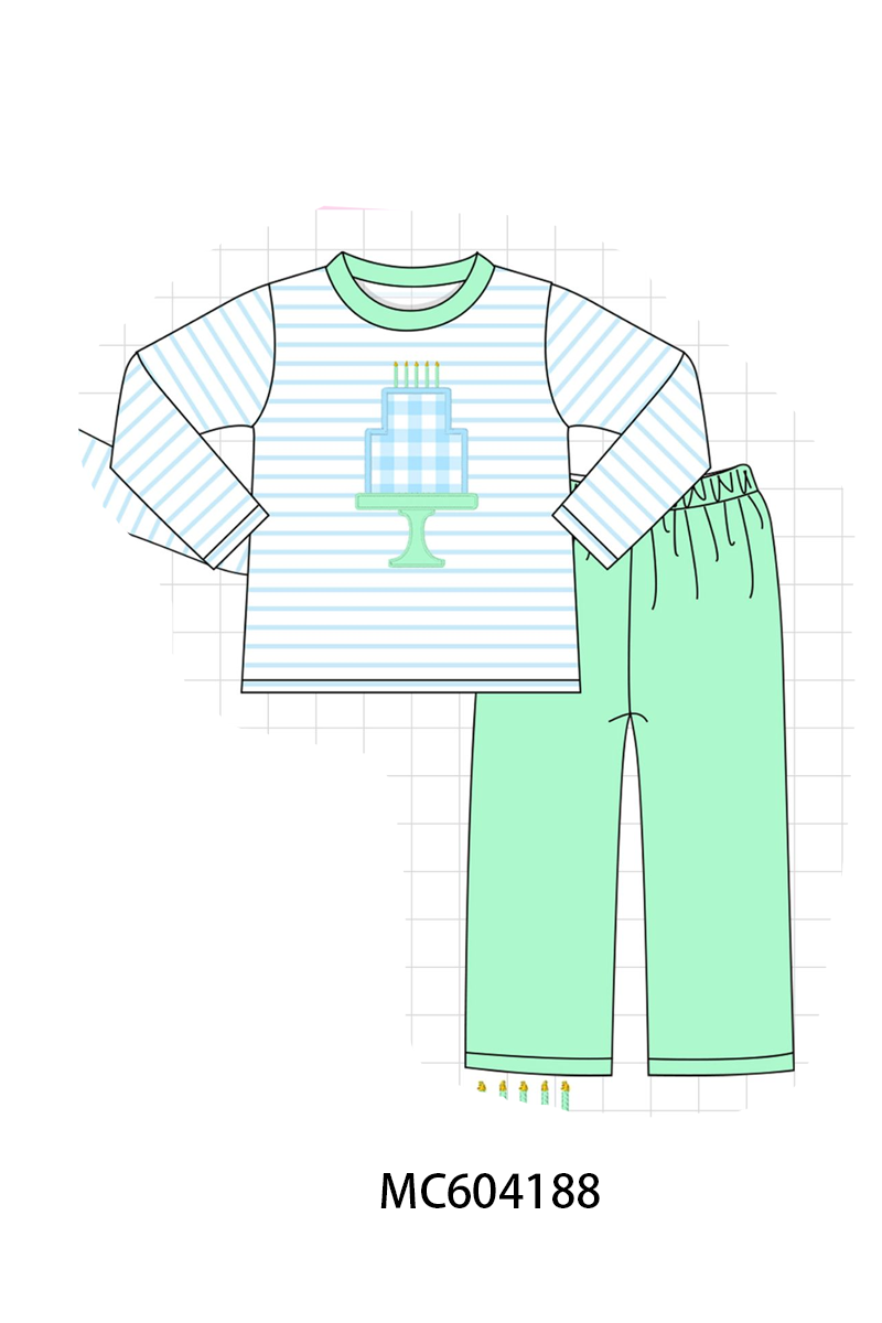 PO86 Blue birthday cake applique collection  - closing 4/13 - ETA early September