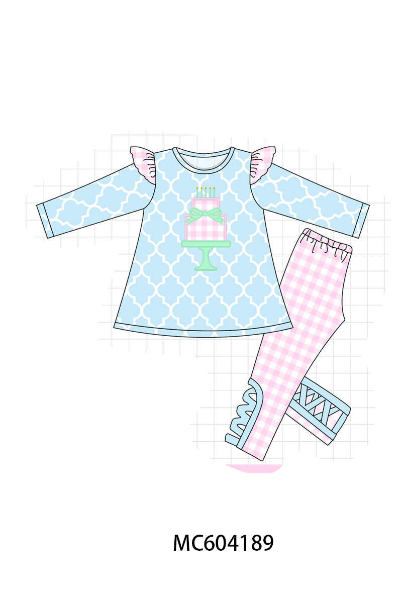 PO86 Blue birthday cake applique collection  - closing 4/13 - ETA early September
