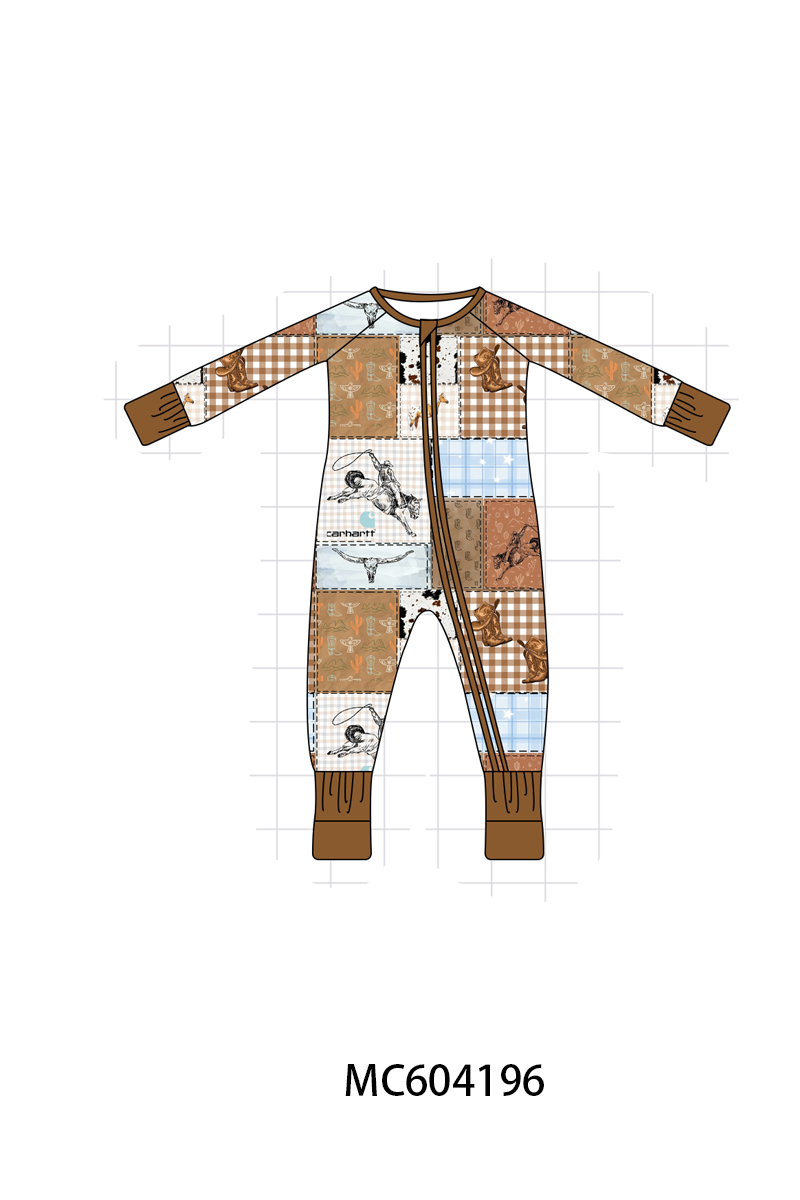 PO86 Brown western bamboo plaid collection  - closing 4/13 - ETA early September