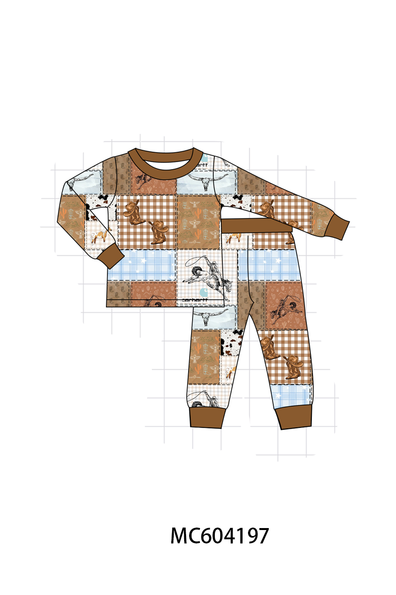 PO86 Brown western bamboo plaid collection  - closing 4/13 - ETA early September