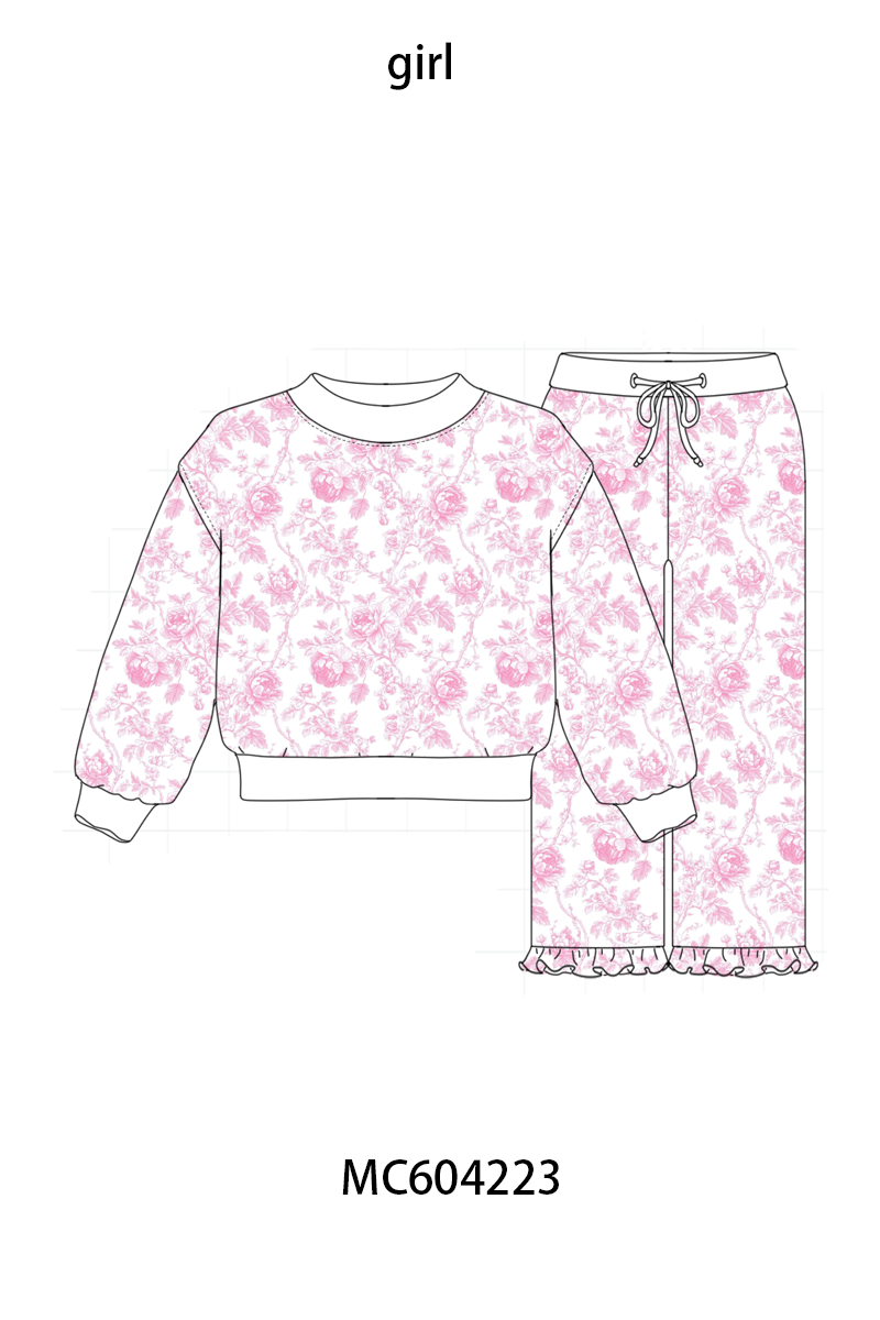 PO86 Floral bow print mom&me ruffle pants set collection  - closing 4/13 - ETA early September