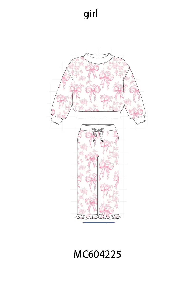 PO86 Floral bow print mom&me ruffle pants set collection  - closing 4/13 - ETA early September