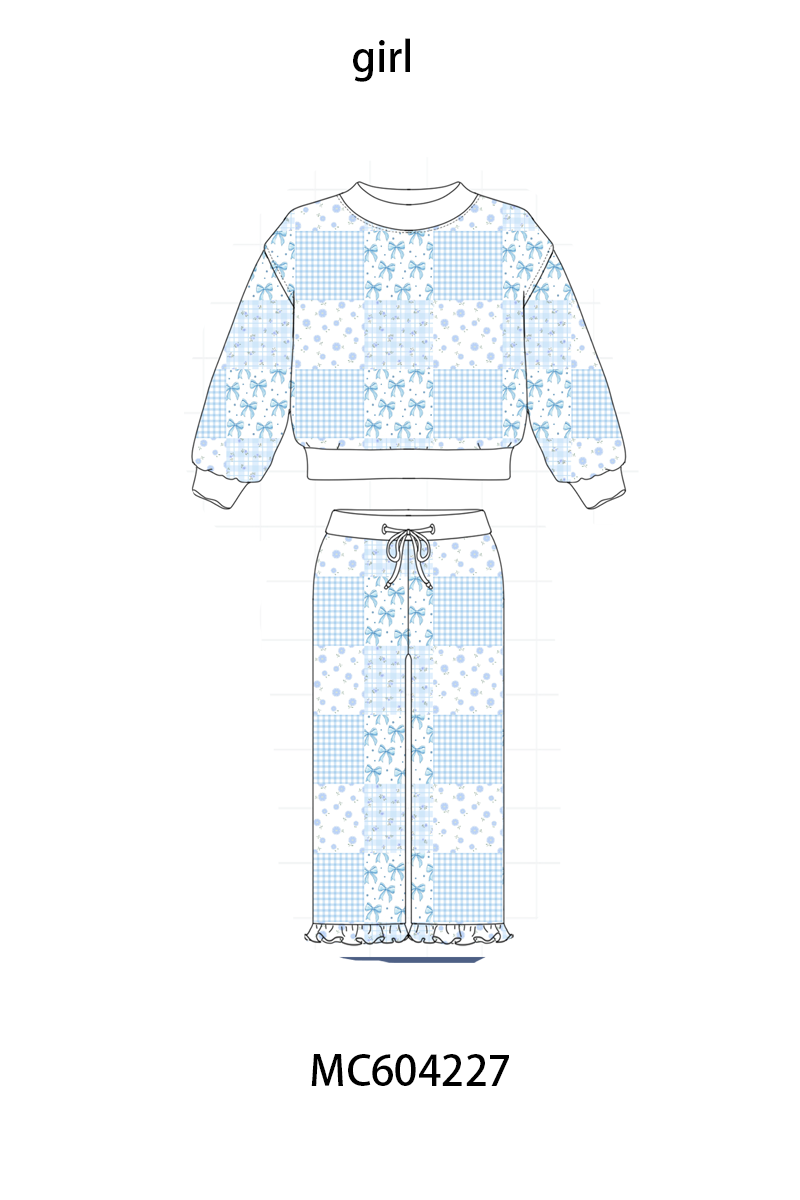 PO86 Floral bow print mom&me ruffle pants set collection  - closing 4/13 - ETA early September