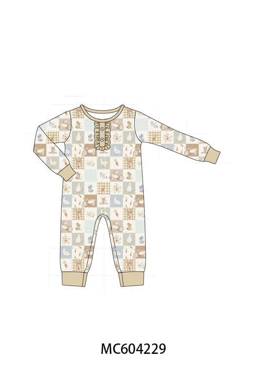 PO86 Life is better on the farm checkered print collection  - closing 4/13 - ETA early September