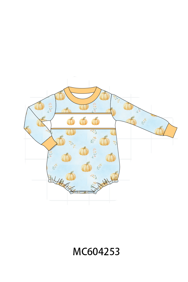 PO86 Pumpkin embroidery ruffle collection  - closing 4/13 - ETA early September