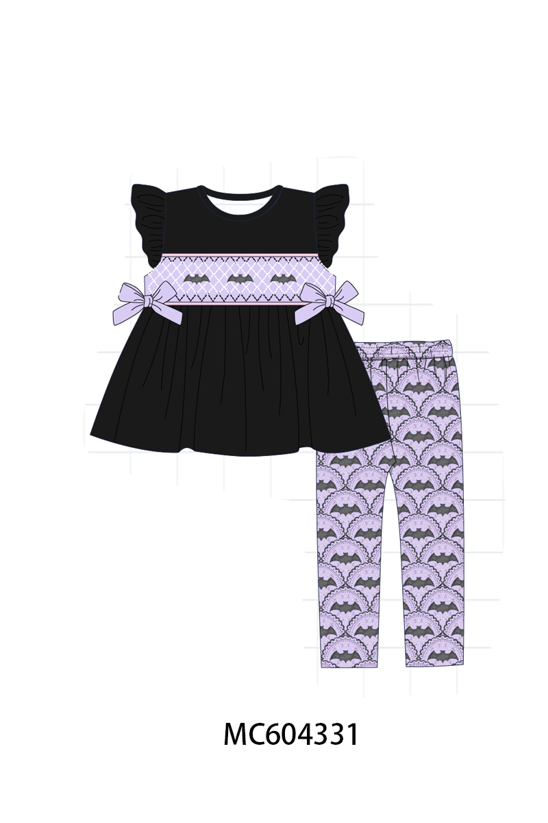 PO86 Purple Halloween bat embroidery collection  - closing 4/13 - ETA early September