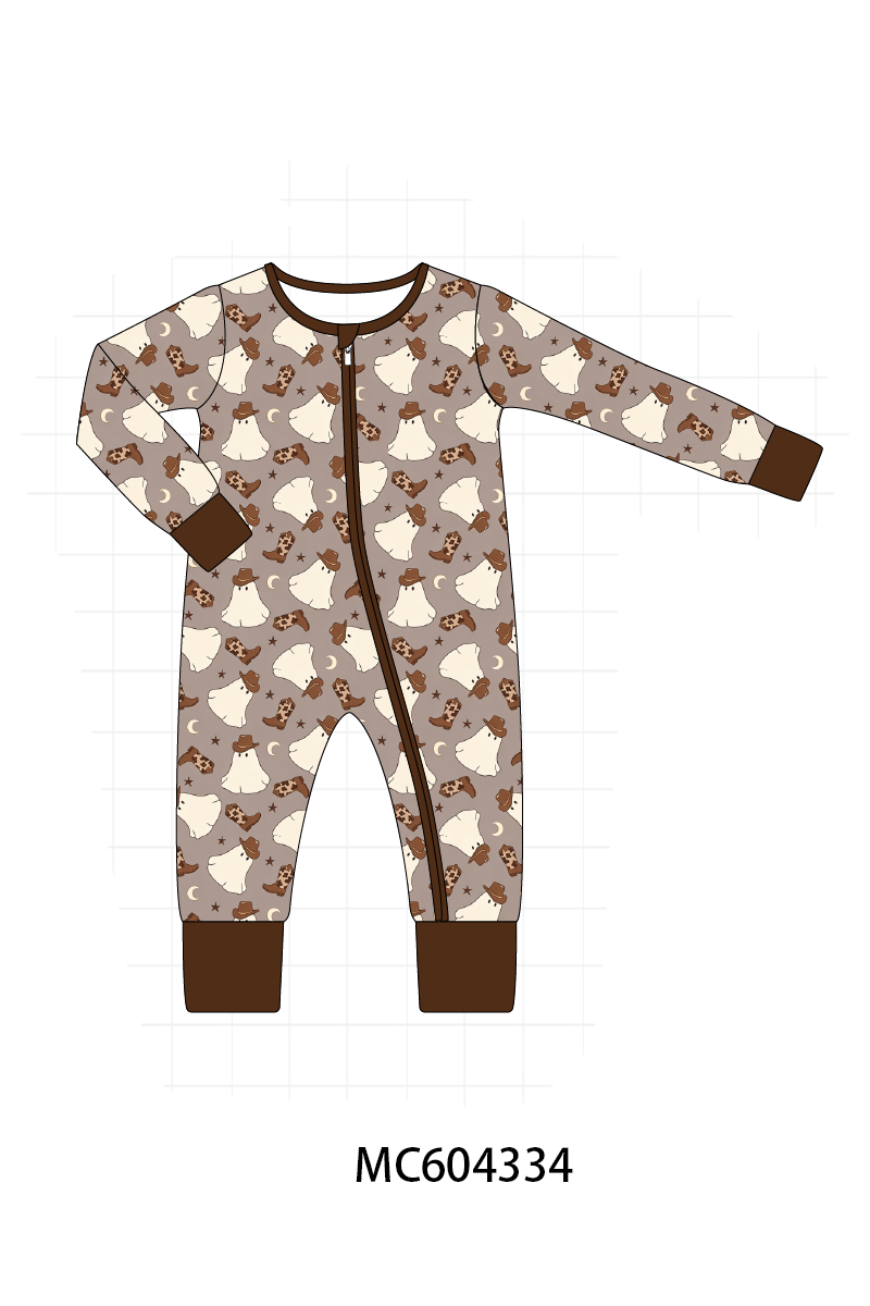 PO86 Brown halloween ghost print collection  - closing 4/13 - ETA early September