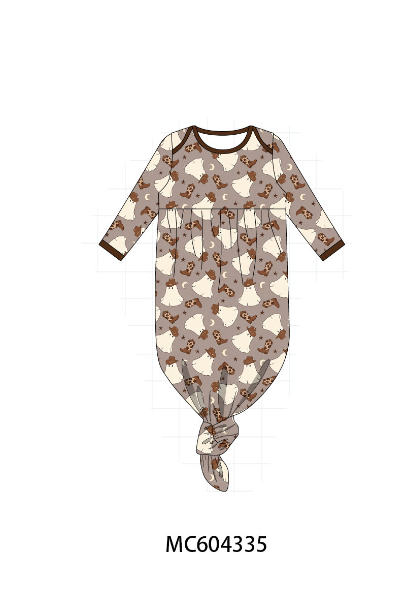 PO86 Brown halloween ghost print collection  - closing 4/13 - ETA early September