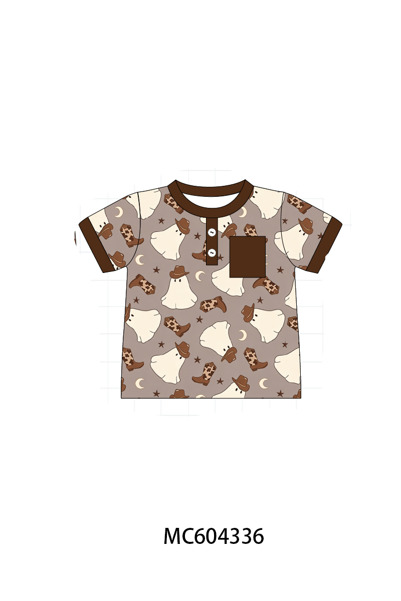 PO86 Brown halloween ghost print collection  - closing 4/13 - ETA early September