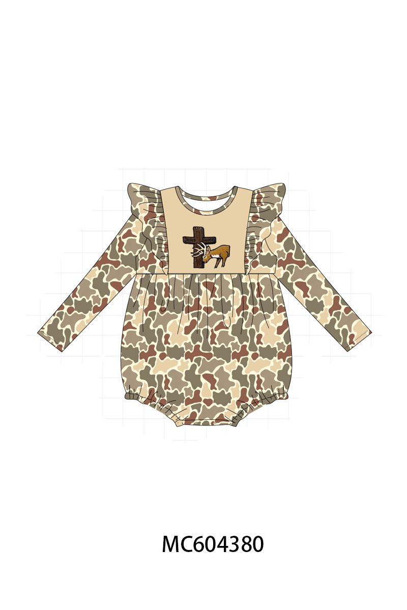 PO86 Camouflage jesus cross deer embroidery collection  - closing 4/13 - ETA early September