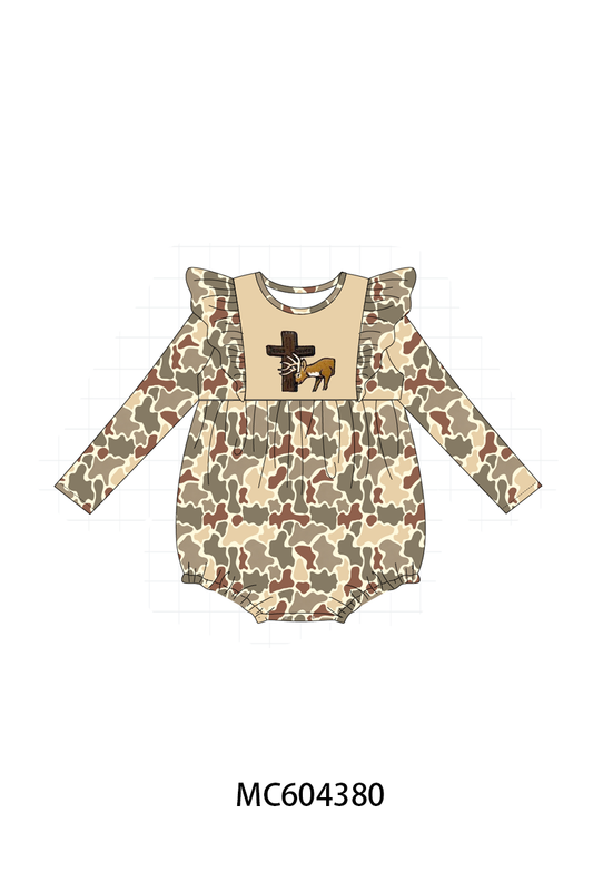 PO86 Camouflage jesus cross deer embroidery collection  - closing 4/13 - ETA early September