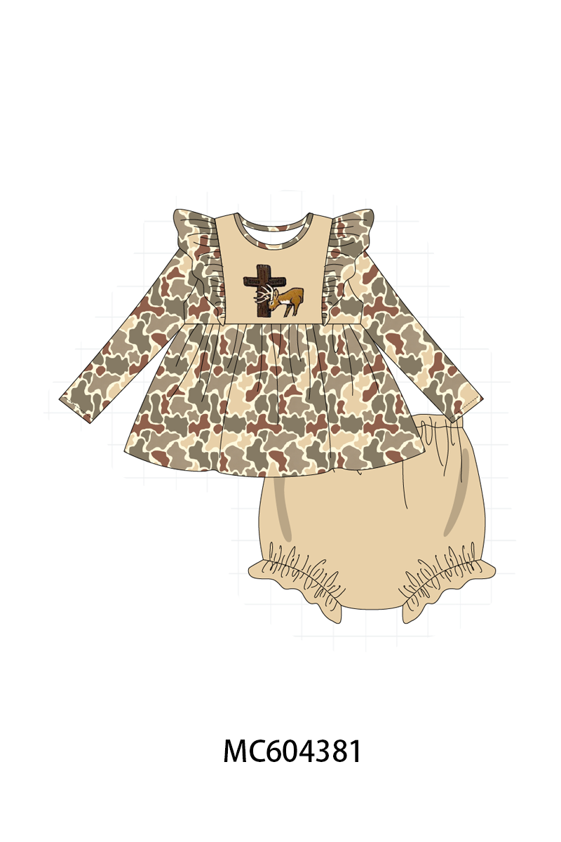 PO86 Camouflage jesus cross deer embroidery collection  - closing 4/13 - ETA early September