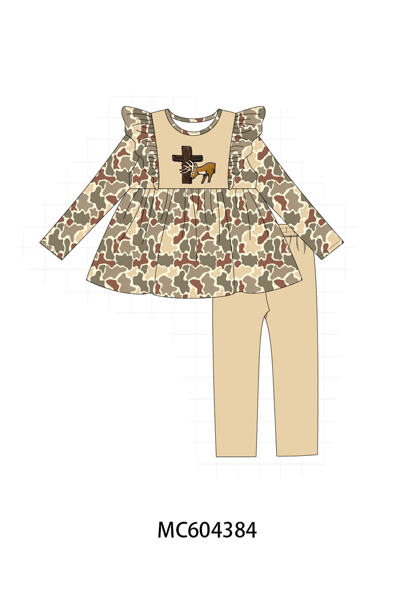 PO86 Camouflage jesus cross deer embroidery collection  - closing 4/13 - ETA early September