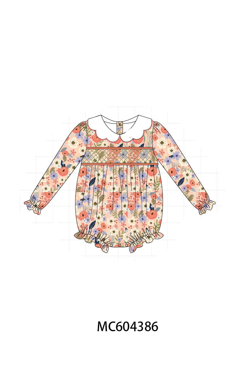 PO86 Coral floral smocked collection  - closing 4/13 - ETA early September