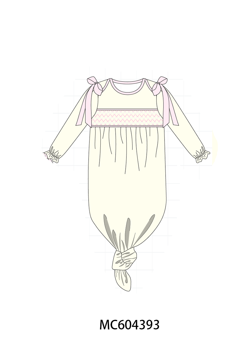 PO86 Cream smocked bow collection  - closing 4/13 - ETA early September