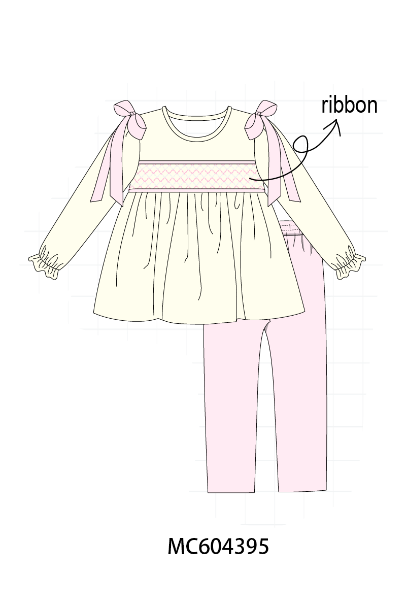 PO86 Cream smocked bow collection  - closing 4/13 - ETA early September