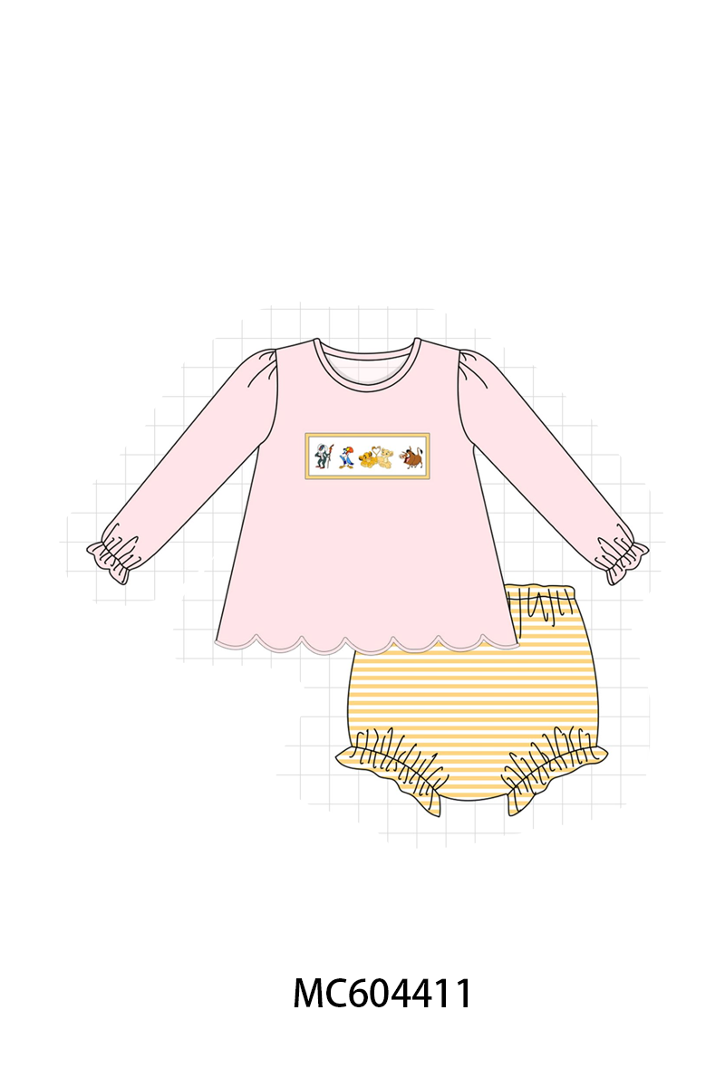 PO88 Pink the lion king embroidery stripe collection - closing 4/27 - eta late September