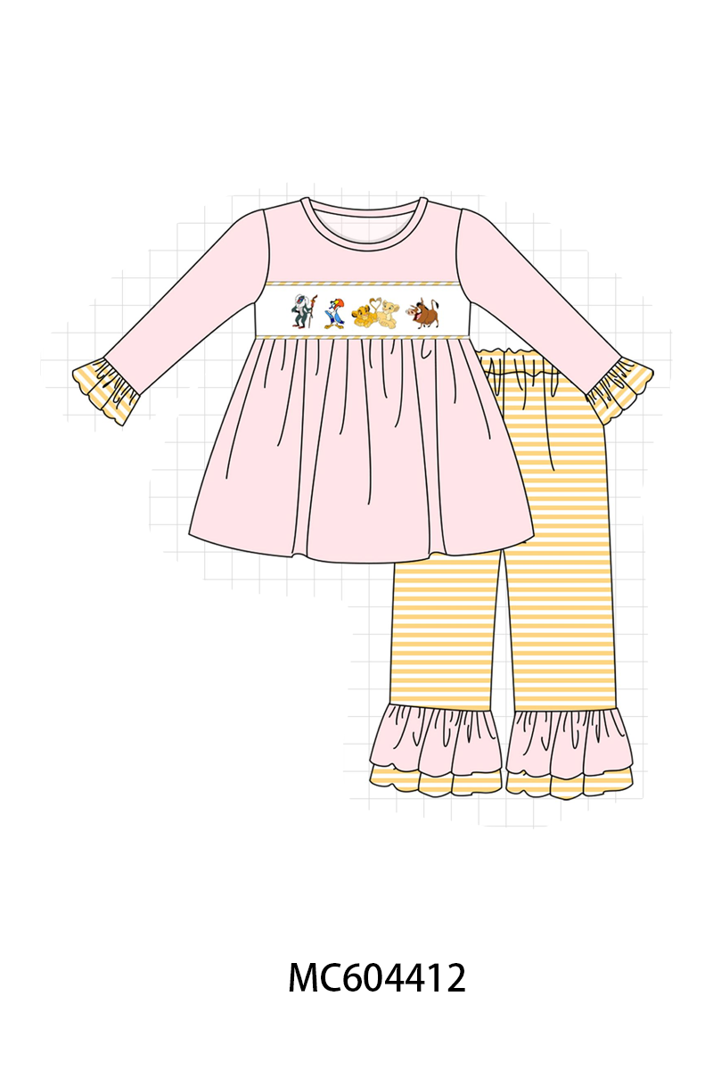 PO88 Pink the lion king embroidery stripe collection - closing 4/27 - eta late September