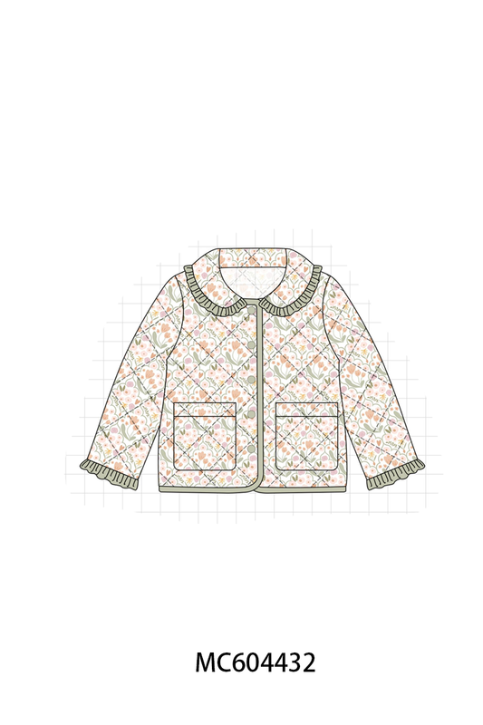 PO88 Multicolored quilted floral button girls jacket collection - closing 4/27 - eta late September