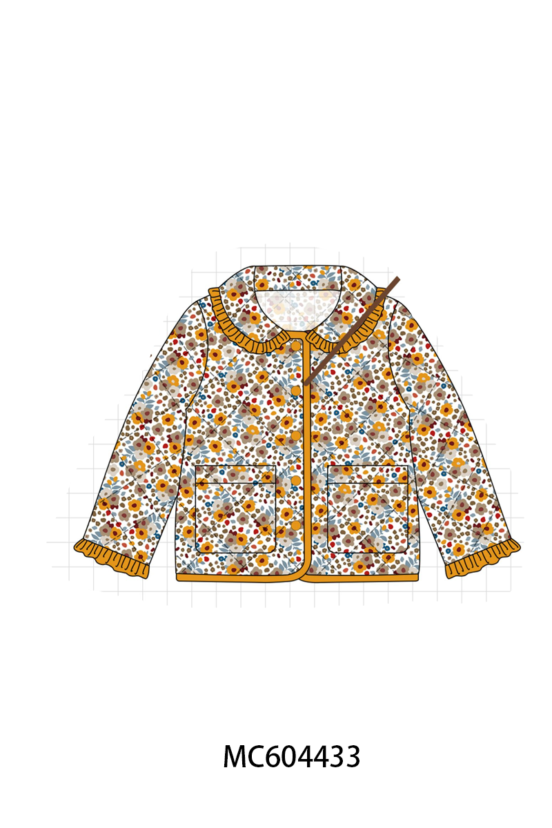 PO88 Multicolored quilted floral button girls jacket collection - closing 4/27 - eta late September