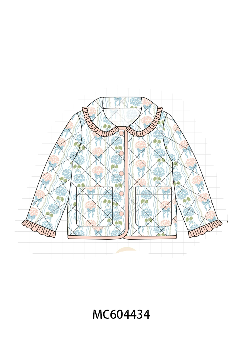 PO88 Multicolored quilted floral button girls jacket collection - closing 4/27 - eta late September