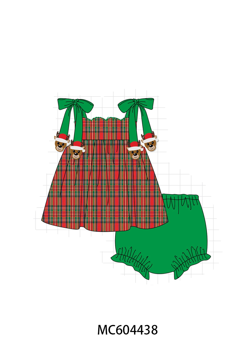 PO88 Red plaid christmas reindeer embroidery collection - closing 4/27 - eta late September