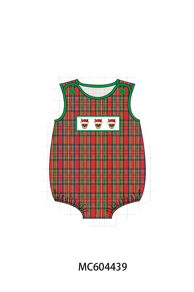 PO88 Red plaid christmas reindeer embroidery collection - closing 4/27 - eta late September