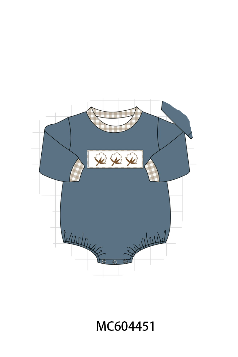 PO88 Navy cotton embroidery gingham ruffle collection - closing 4/27 - eta late September