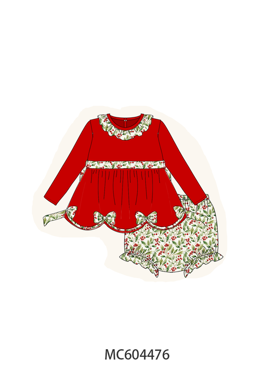 PO88 Red christmas bows ruffle collection - closing 4/27 - eta late September