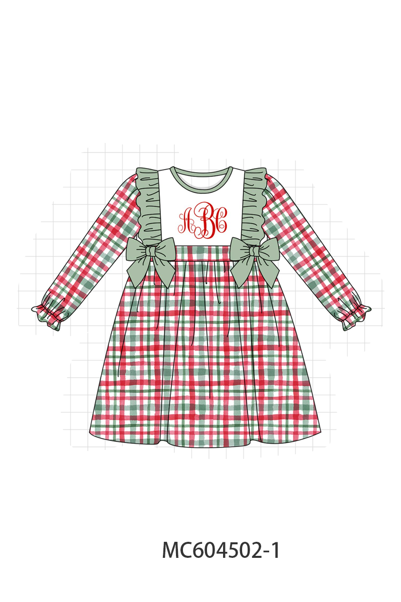 PO88 Green monogram plaid ruffle collection - closing 4/27 - eta late September