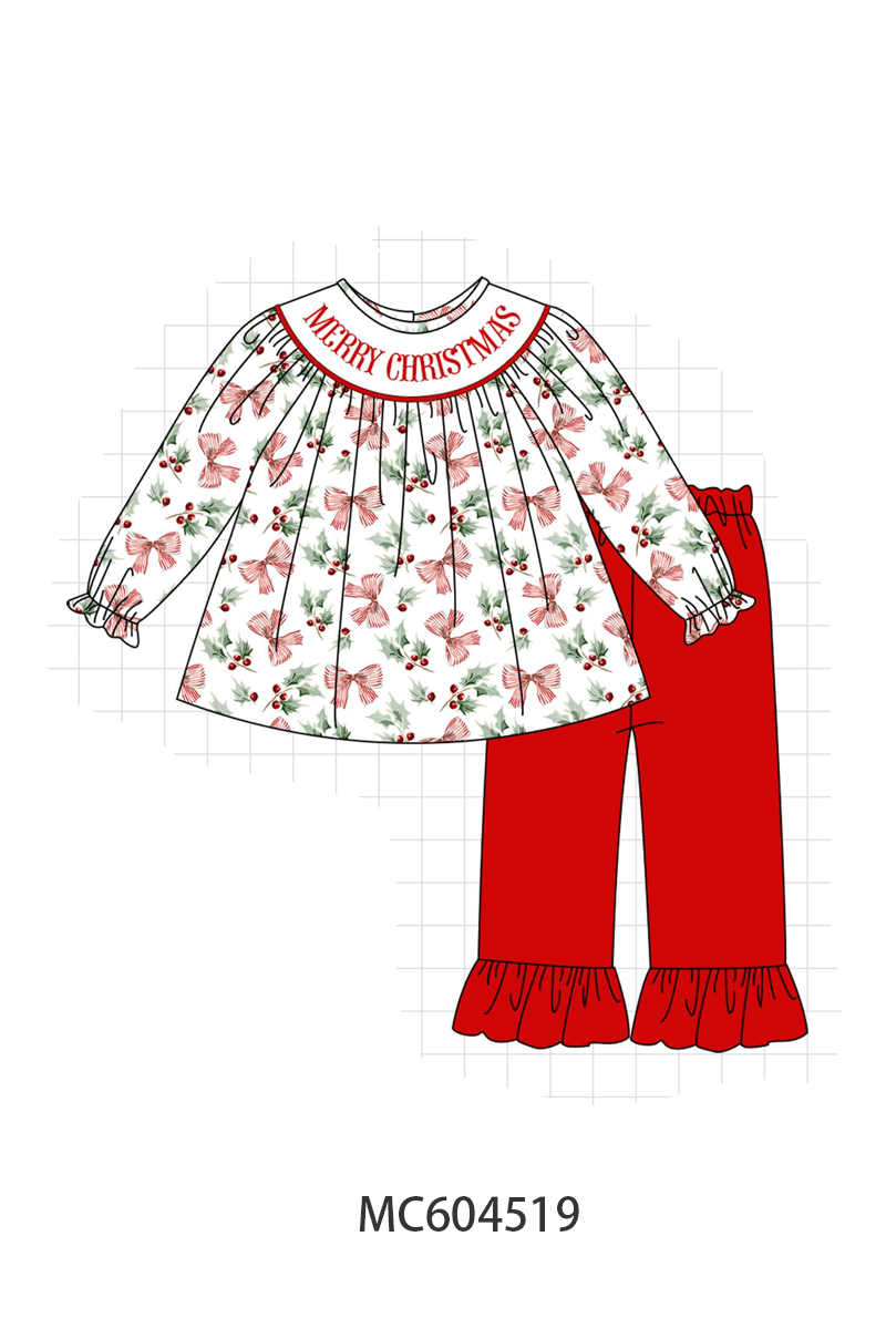 PO88 Merry christmas embroidery bow collection - closing 4/27 - eta late September