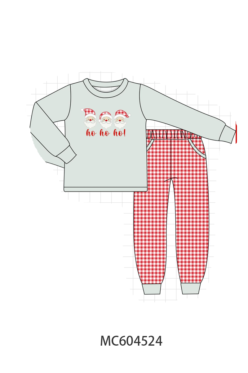 PO88 Sage santa embroidery stripe collection - closing 4/27 - eta late September