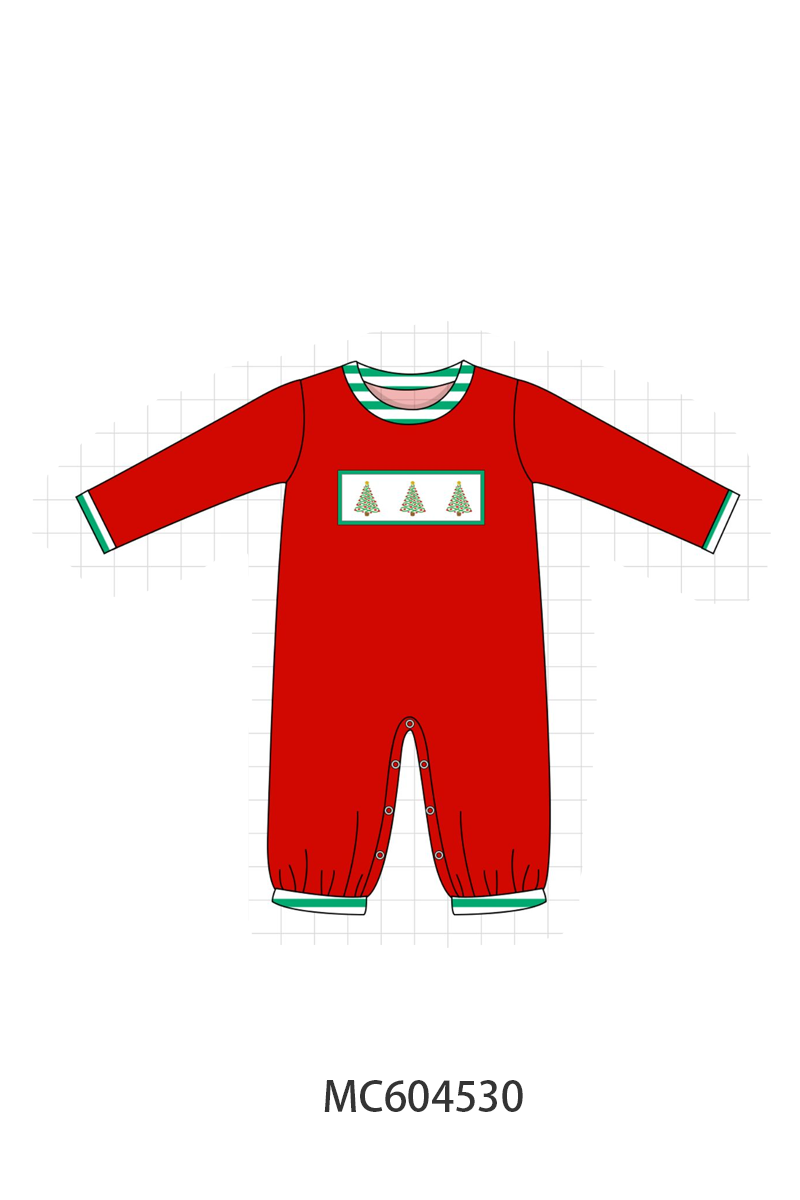 PO88 Pink&red christmas tree embroidery stripe collection - closing 4/27 - eta late September