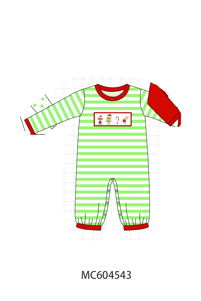 PO88 Green dot grinch embroidery ruffle collection - closing 4/27 - eta late September