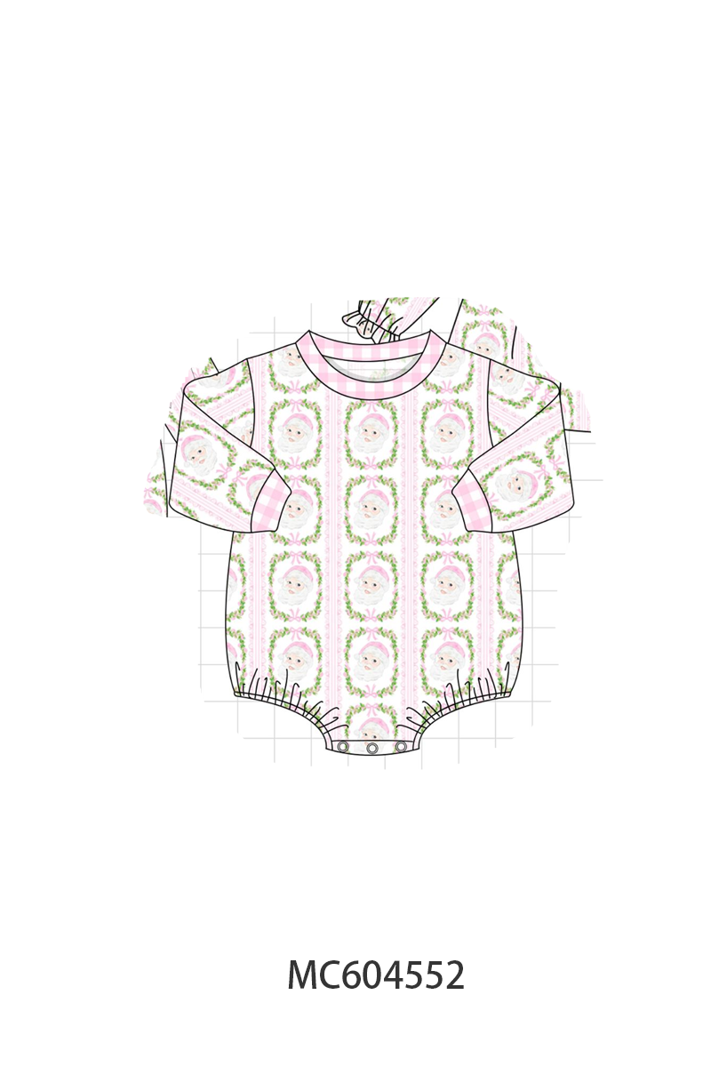 PO88 Pink santa claus bow embroidery collection - closing 4/27 - eta late September