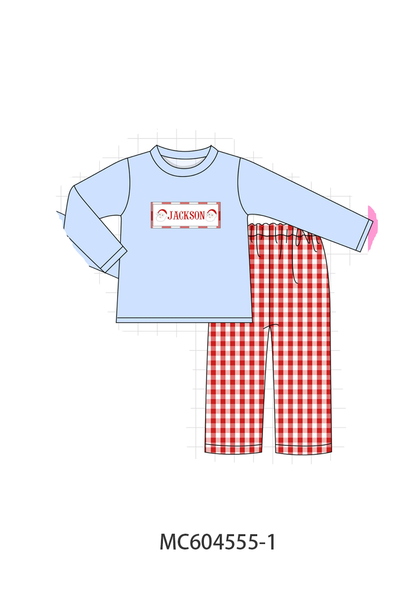 PO88 Pink santa claus monogram embroidery collection - closing 4/27 - eta late September