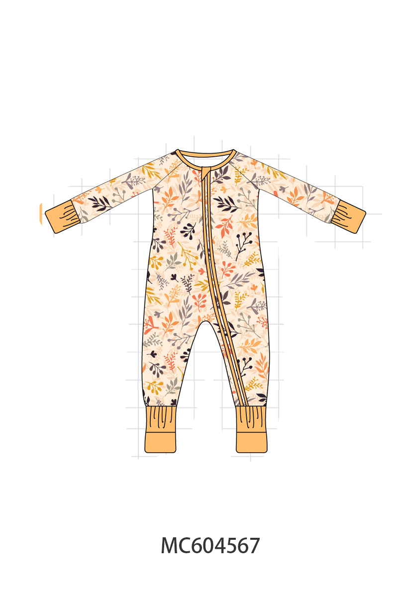 PO88 Mustard leaves print bamboo collection - closing 4/27 - eta late September