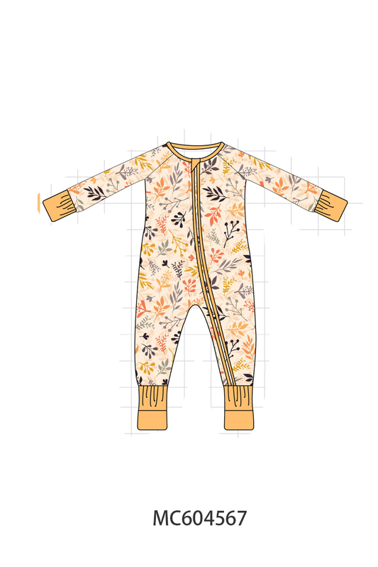 PO88 Mustard leaves print bamboo collection - closing 4/27 - eta late September