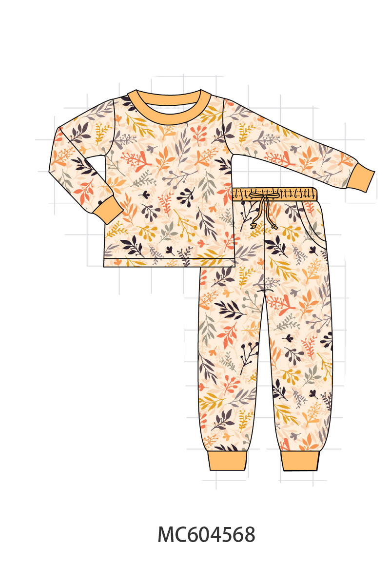 PO88 Mustard leaves print bamboo collection - closing 4/27 - eta late September