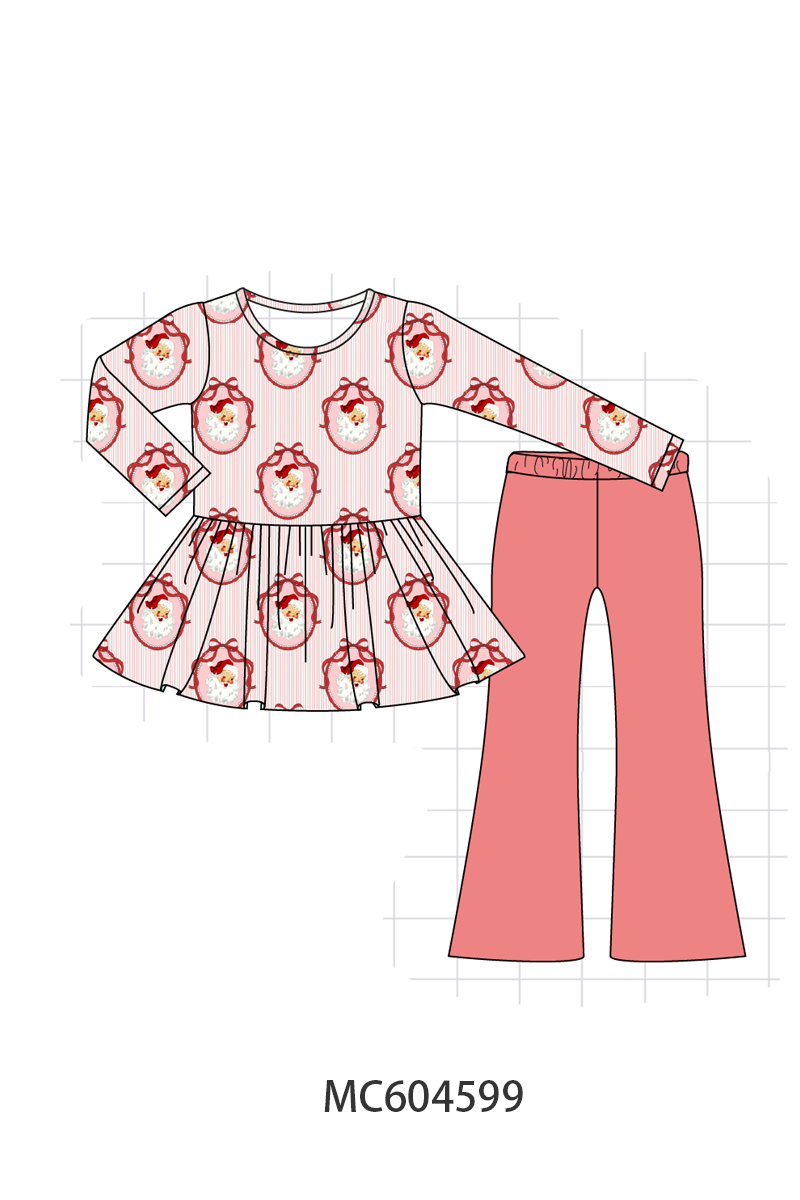 PO88 Pink christmas santa claus bamboo stripe collection - closing 4/27 - eta late September